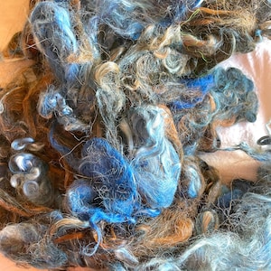 Dyed Suri Alpaca Locks - Pale Blue Dot