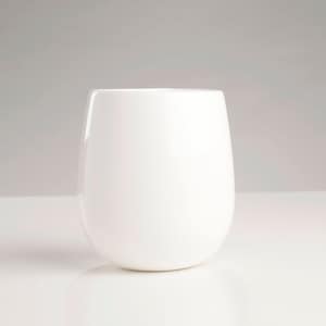 Handmade White Ceramic Hedy Beaker