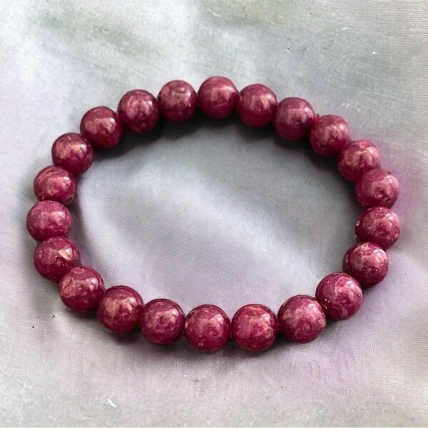 RARE - Bracelet en rubis rouge - Rubis brut bracelet - Bracelet de rubis rare