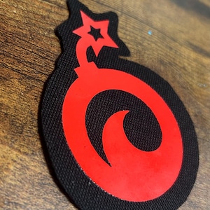 Parche termoadhesivo de vinilo con la bomba del tsunami