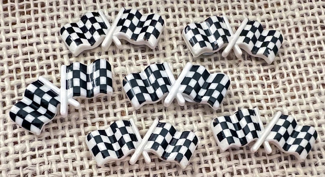 Checkered Flag Push Pins: Bulletin Board Decor, Set of 6 - Etsy