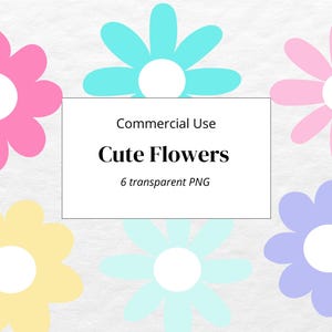Daisy PNG | Floral Clipart | Instant Download | Flower PNG | Digital Download | Cute flowers PNG| Daisies