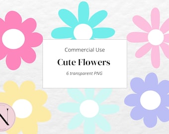 Daisy PNG | Floral Clipart | Instant Download | Flower PNG | Digital Download | Cute flowers PNG| Daisies