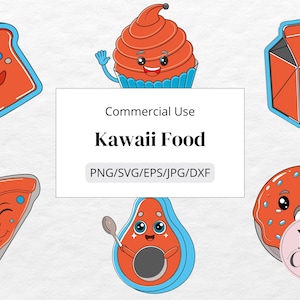 Kawaii Clipart, Kawaii Food, Kawaii SVG, Kawaii PNG, Food Clipart
