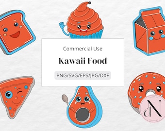 Clipart Kawaii, Cibo Kawaii, SVG Kawaii, PNG Kawaii, Clipart Cibo