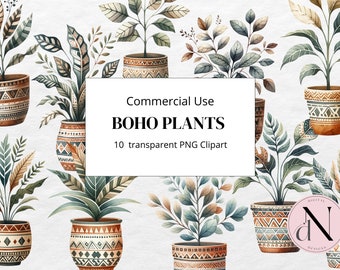 Boho Plants Clipart