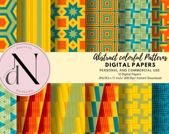 Papel con textura de acuarela abstracta: fondos imprimibles para álbumes de recortes (descarga digital)