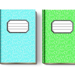 Composition Notebook Digital Paper, Composition Book Cover, Back to ...