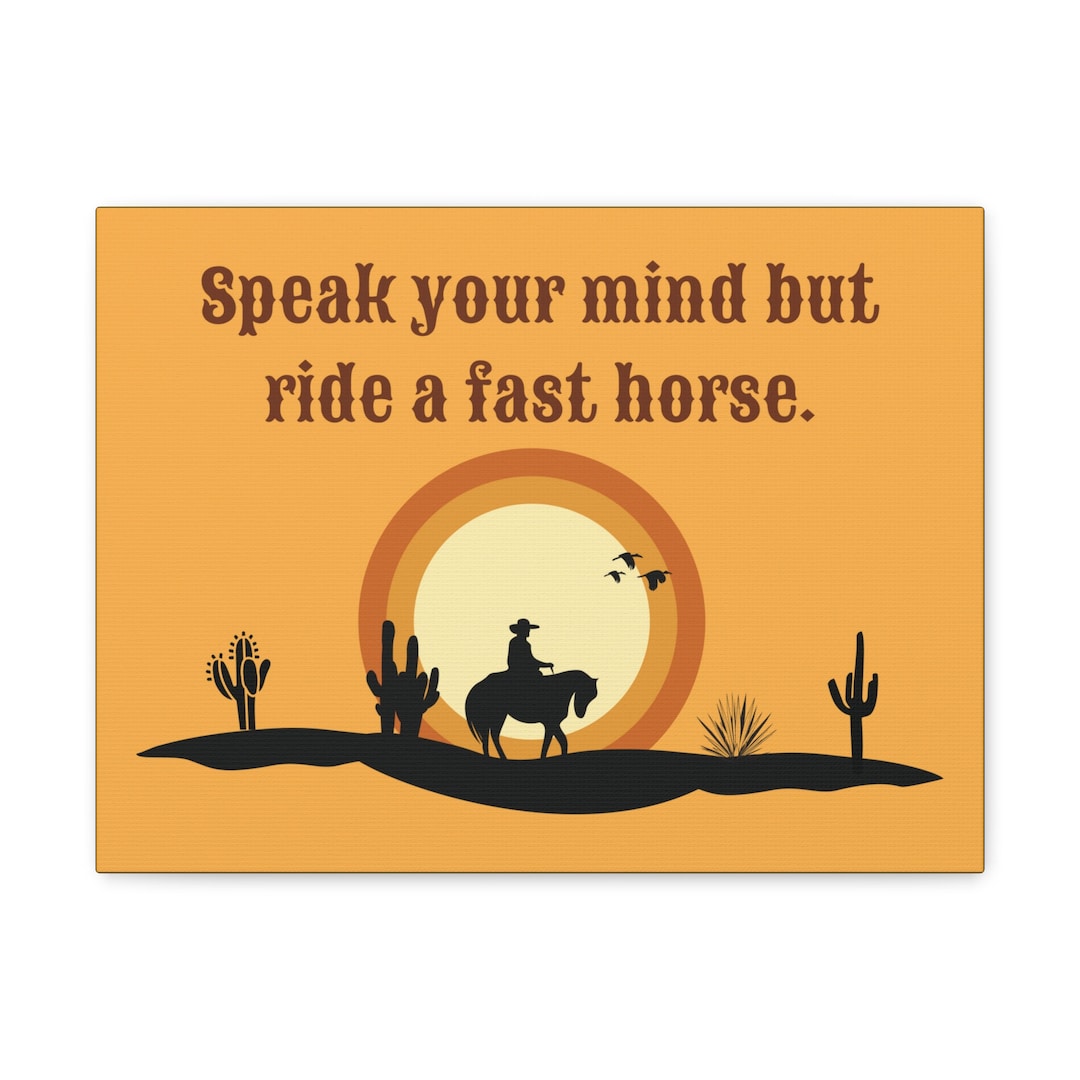 Western Theme Wall Art, Cowboy Quotes on Frame, Office Decoration