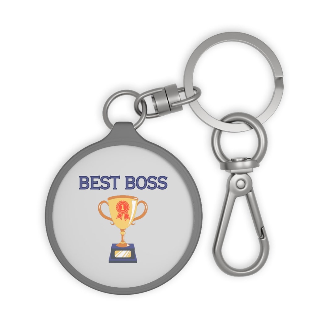 Best Boss Keyring Tag, Office Present for Manager Work Award, Travel