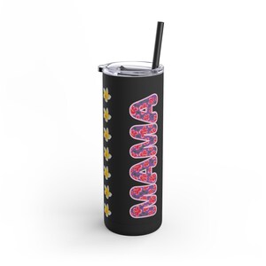 Perfect Skinny Tumbler 20 oz Personalize Hawaiian Mother's Day Gift  Matte Texture Plumeria Hibiscus Pacific Island Tropical Beach Vibes
