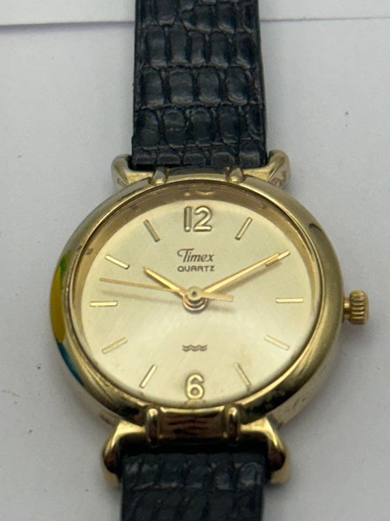 1993 Vintage Ladies Timex Gold Cocktail  Quartz W… - image 2