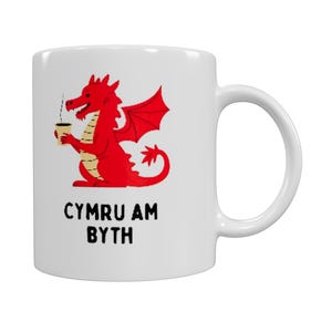 Cymru am Byth, Welsh Mug, Cymru Gift, Welsh Language Mug, Welsh Gift, Wales Souvenir