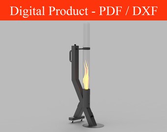 Rocket Stove,  PELLET STOVE, Feuerseule, Pelet Sobası, Missile Pellet Stove Plan Pdf Dxf Igs Profile Laser