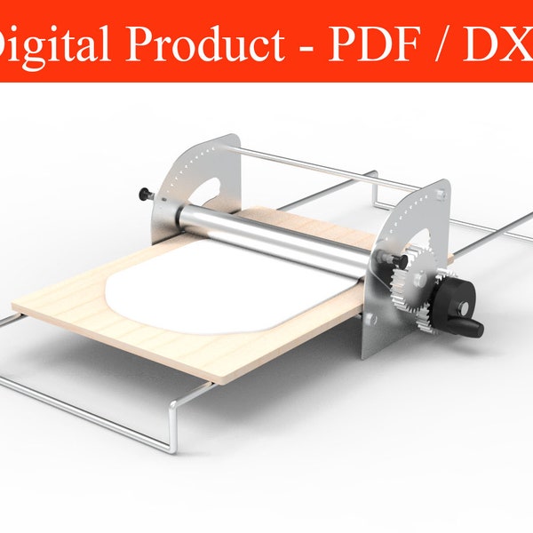 Teigausdünnung, Teigformung, Croissantteig, Plan DXF PDF