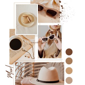 Brand Mood Board Beige y Blanco Minimal