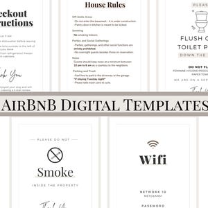 Short Term Rental (AirBnB) - Digital Templates (Canva)