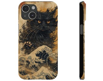 Mega Cat from Wave Japanese Print Phone Case For iPhone 11/12/13/14/15 Pro Max, iPhone XR