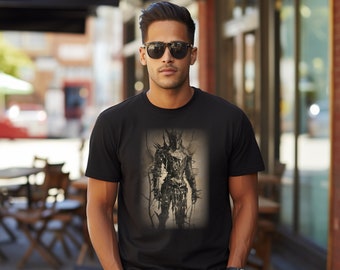 Dark Knight, Print Style Knight, Dark Fantasy Shirt, Evil Knight, Deathknight Shirt
