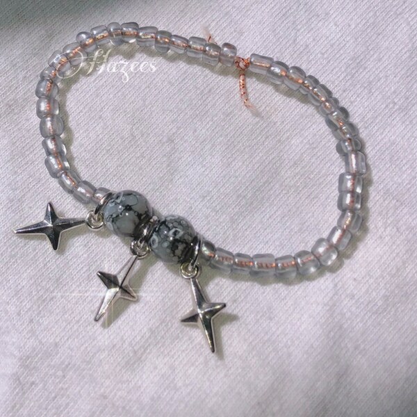 Marble Star Black And Grey aesthetic Bracelet