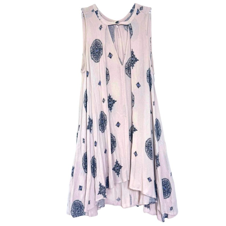 Vestido túnica Free People Tree Swing, top sin mangas, minivestido con bolsillos, talla XS imagen 1