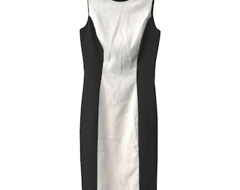 Vestido tubo sin mangas con estampado de lunares de Calvin Klein para mujer, talla 0, ropa de trabajo, carrera