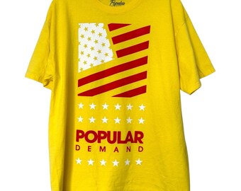 Camiseta vintage para hombre, de manga corta, deportiva, con cuello redondo, amarilla, talla grande, para uso diario.