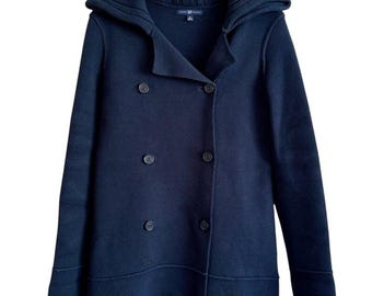 Cárdigan de punto marinero vintage de Gap, suéter grueso, 100 % algodón, azul marino, talla pequeña