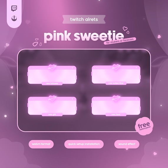 Pink Alerts Twitch Purple Pink Neon Cyber Grid Full Screen Animated Twitch Stream Alerts  Sci Fi Alerts For Twitch Natali DexPixel's Ko-fi Shop