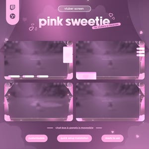 Sweetie Pink Streaming Overlay Pack with adorable pastel pink design, animated hearts, and polished kawaii aesthetic. Created for VTubers, Twitch, and cozy chatting streams, this overlay adds a romantic, soft, and engaging atmosphere to your channel. With animated frames, panels, and borders, it keeps your layout cute while looking professional. Ideal for creators who want their stream to feel charming and inviting. Works smoothly on OBS, Streamlabs, and most streaming platforms.