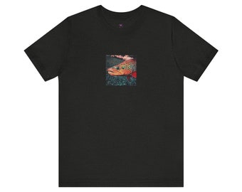Brown Trout Art T-Shirt | Fly Fishing Gift, Colorado Design