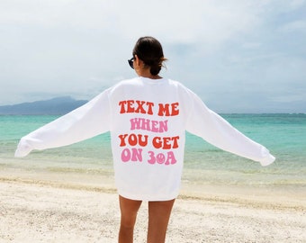 Envíame un mensaje de texto cuando te subas a la sudadera 30A