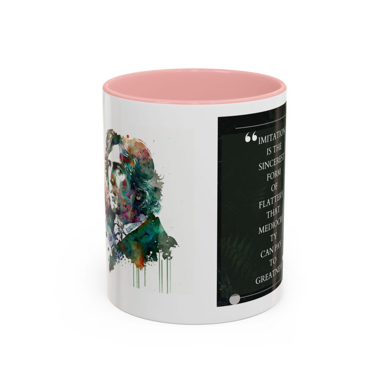 Oscar Wilde Quote Mug 'imitation is the Sincerest Form of Flattery That