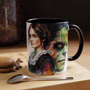 Mary Shelley Compassion Quote Mug | Inspirational Gothic Coffee Cup | 11oz, 15oz Accent Mugs for Literature & Classic Horror Fans