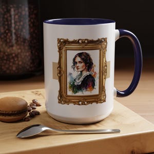 Mary Shelley Fearless Quote Mug | Empowering Gothic Coffee Cup | 11oz, 15oz Accent Mugs for Strong Women & Literature Fans