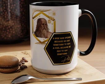Le sage de Platon parle tasse de Zazzle.be Liste d'envies Vous avez des idées ? tasse à café sagesse philosophique | Tasses décoratives de 11 oz et 15 oz pour les penseurs profonds et les apprenants