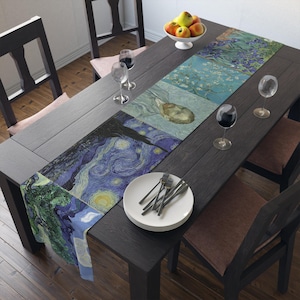 Vincent Van Gogh Table Runner (Cotton, Poly) with multiple Artworks | Impressionist Art work