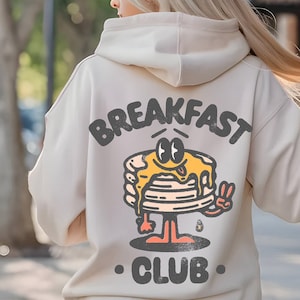 Breakfast Club Aesthetic Bohemian Retro Vintage Shirt,Retro Pancake Breakfast Club Sweater,Trendy Teenage Hoodie, Breakfast Club Meme Shirt