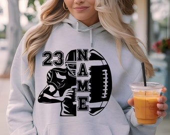 Custom Football Team Hoodie: Personalized Name & Number Sweatshirt