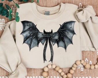 Bat Sweatshirt: Trendy Halloween Sweater for Women