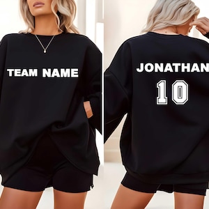 Custom Football Team Sweatshirt,Front and Back Personalized Hoodie,Personalized Soccer Game Day Hoodie,Custom Name Sport Hoodie,Team Soccer