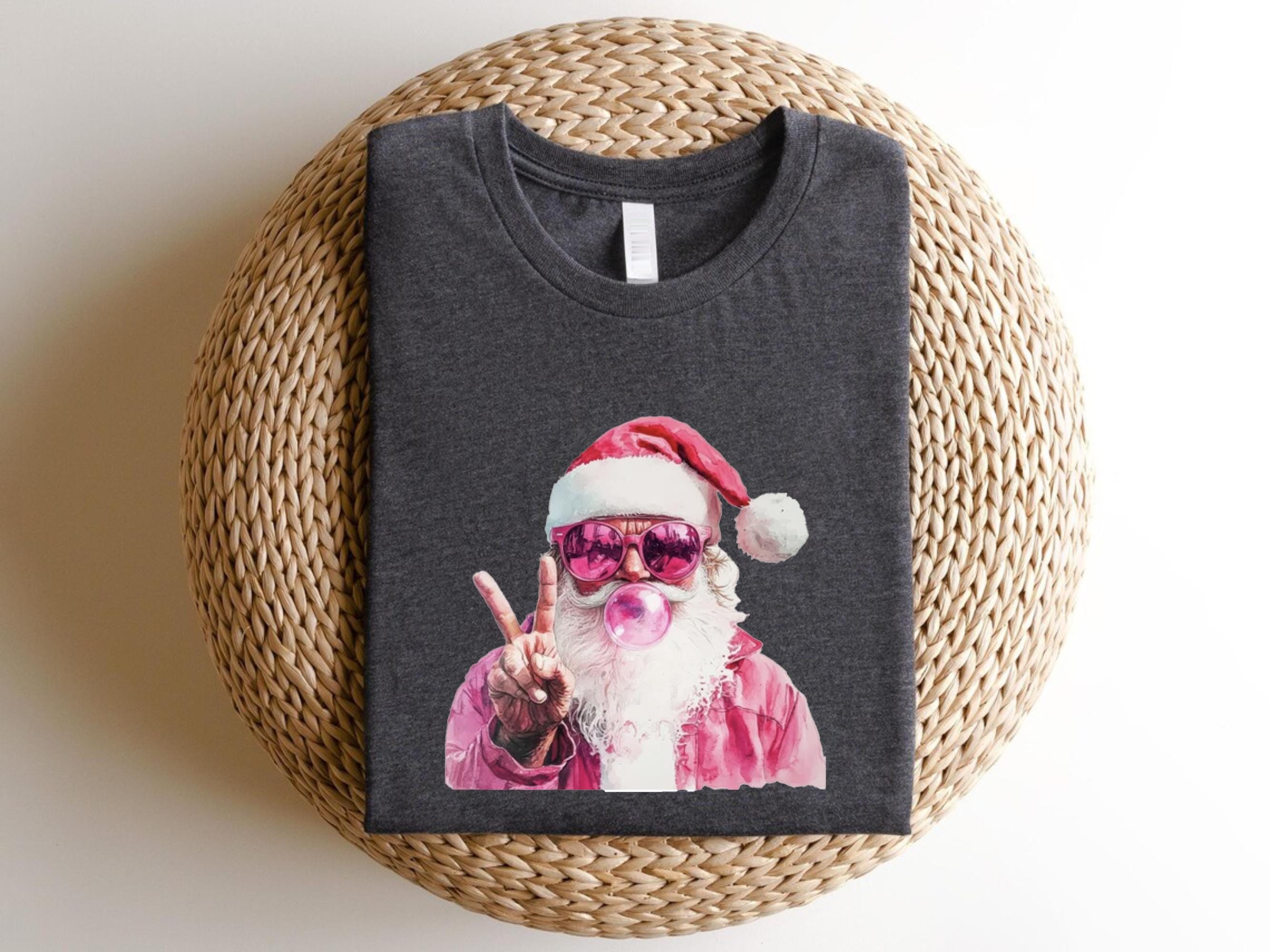 Retro Santa Bubble Gum Christmas Shirt - Etsy