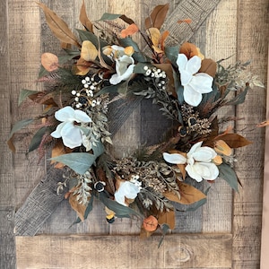 Fall Magnolia Wreath