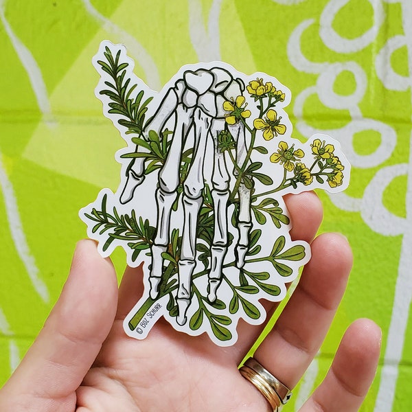 Hand/Rosemary/Rue Sticker