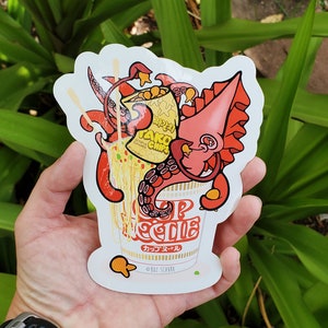 Cup Noodle Squid Sticker