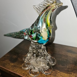 Vintage MCM Murano Venetian Glass Pheasant Bird Figurine
