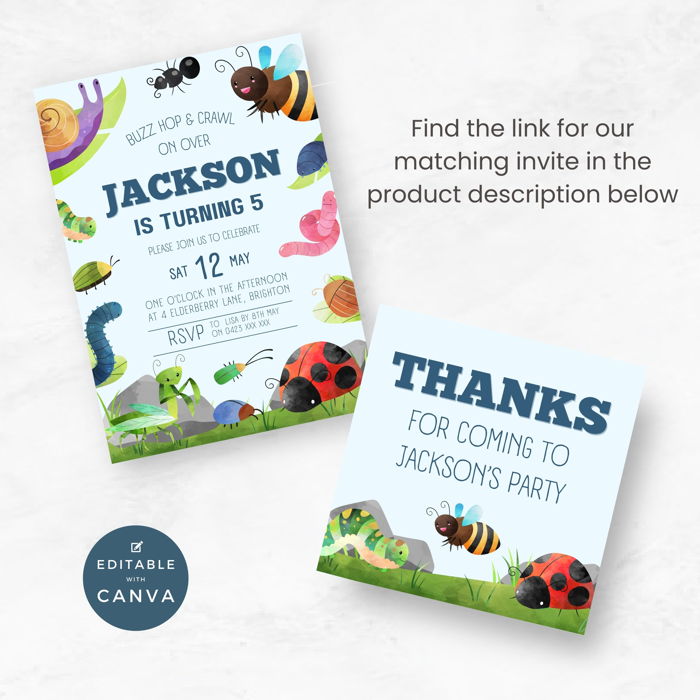 Insect Tag Example Bug Favor Tags | Bug Party Tag | Insect Thank You Tag | Bugs Birthday ...