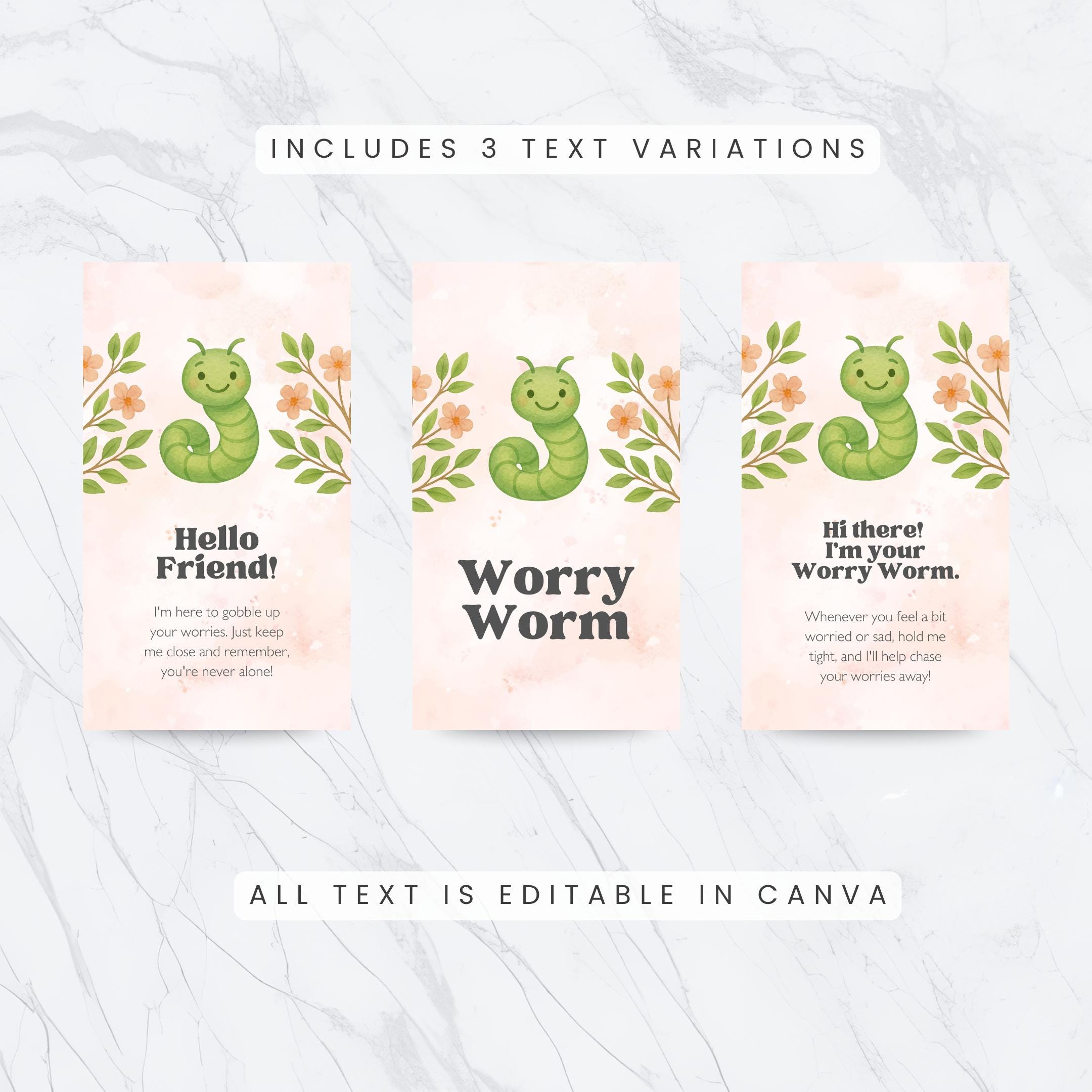 Worry Worm Tags | Emotional Support Worm | Crotchet Worm Labels | Kids ...