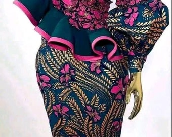 Afrikaanse print jurk, Ankara uitlopende zeemeermin jurk, Afrikaanse prom jurk, Ankara jurk, Afrikaanse baljurk Afrikaanse kleding, Ankara trouwjurk