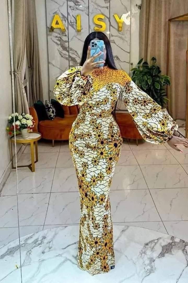 gold ankara dress African Print Dress, Flared Mermaid Gown, African Prom Dress, Ankara Gown, African Ball Gown African Clothing, Ankara Wedding color: Greys
